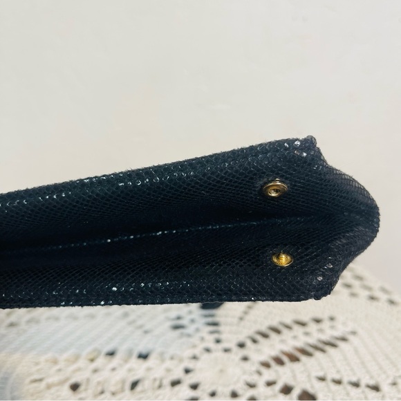 BVLGARI New Zipper Pouch Small Makeup Bag Clutch Clutches Bags Black Gold - Picture 2 of 5